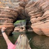 Kayak adventure through sea caves